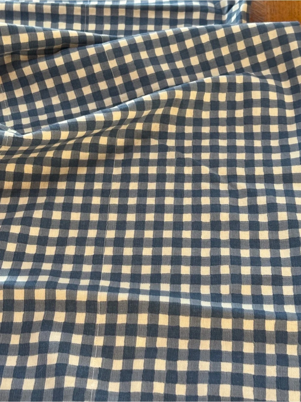 Waverly blue and white gingham check Valances set of 3 - 78”x15”